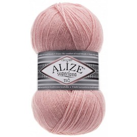 Пряжа Alize "Superlana TIG" 363 цв.Нежная роза 75% акрил 25% шерсть 100гр 570м