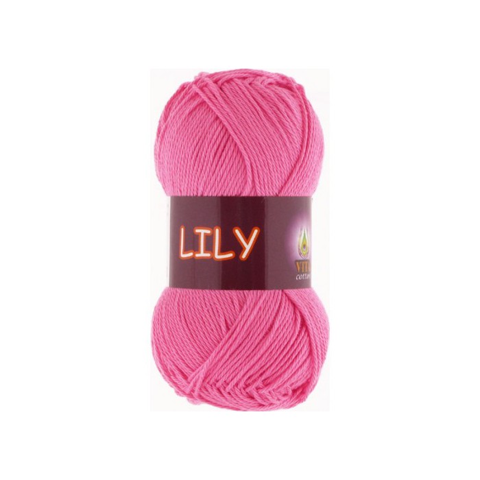 Пряжа Vita-cotton "Lily" 1612 Розовый 100% мерсеризованный хлопок 125 м 50 г