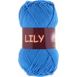 Пряжа Vita-cotton "Lily" 1617 Василёк 100% мерсеризованный хлопок 125 м 50 г